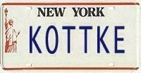 Kottke license plate