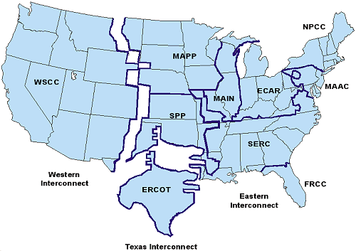 U.S. power grid graphic